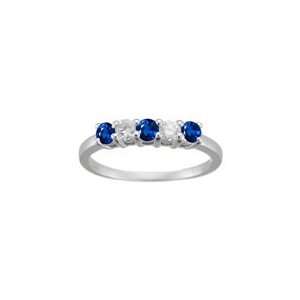 Sapphire Ring   1/5 (0.18 0.25) Cts VS Diamond and Blue Sapphire Ring 