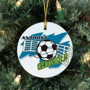  Personalized Ceramic Soccer Ornament