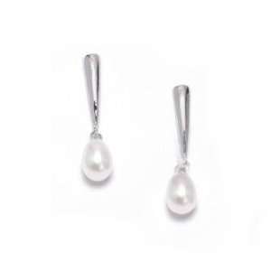  925 Sterling Silver White Freshwater Cultured Modern Pearl 