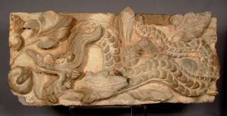 Rare Ancient Chinese Han Dynasty Ceramic Dragon Tile  