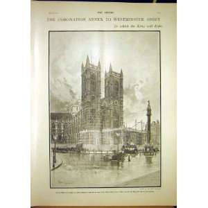 Coronation Annex Westminster Abbey King Robe Print 1902 