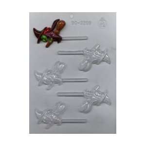 Witch On Broom Pop Candy Mold:  Grocery & Gourmet Food