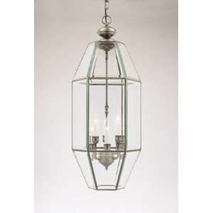 Forte Lighting 3036 06 34 Antique Pewter Bound and Decorative Glass 