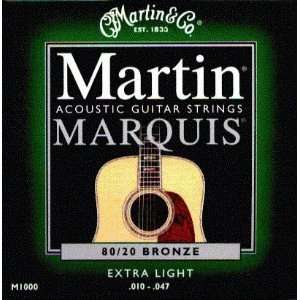   Acoustic Marquis 80/20 Bronze Wound Extra Light, .010   .047, M 1000