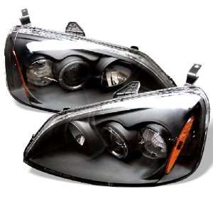 Honda Civic 00 03 2/4DR Halo Projector Headlights Black w/ FREE SUPER 