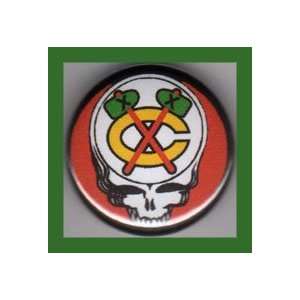   Chicago Blackhawks C Logo Grateful Dead 1 Inch Magnet: Everything Else