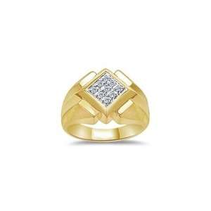  0.18 CT SQUARE PAVE TWO TONE MENS RING 5.5 Jewelry
