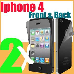2x Apple iPhone 4 4G 4TH FULL BODY LCD Screen Protector  