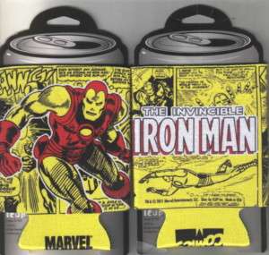 Iron Man Figure and Name Beer Huggie Can Cooler, NEW  