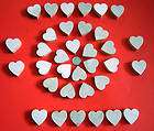 34 PC Natural Unfinished Wood HEARTS 1 1/2 Tall 1/2 Thick Crafts