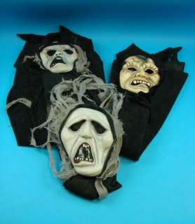 Lot 3 Scary Ghostface Halloween Mask & Cape Sets EASTER UNLIMITED 