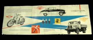 1960 GERMAN MOTORCYCLE AUTOMOBILE TRUCK TRAIN MACHINE FAIR ADVERTISING 