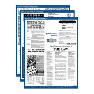  Indiana/Federal Mandatory Employment Poster Sets Office 