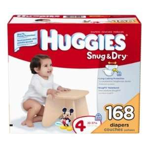     Snug n Dry Diapers, Step 4 (22 37 lbs), 168 ct.