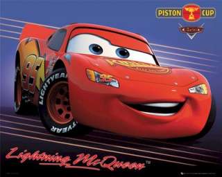 DISNEY POSTER ~ CARS LIGHTNING McQUEEN PISTON CUP Movie  