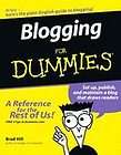 Blogging For Dummies (For Dummies (Computers)), Brad Hill, Good Book