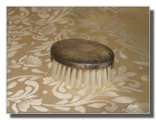 Vintage Old Sterling Silver Round Hair Brush  