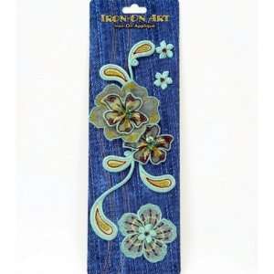    Sheer Flowers & Paisley Iron On Applique Arts, Crafts & Sewing