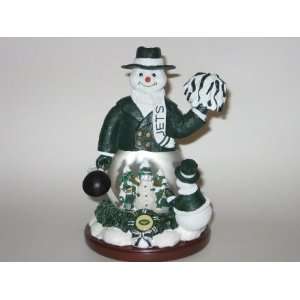 NEW YORK JETS Limited Edition Memory Company Snowman Cheer SNOWGLOBE 