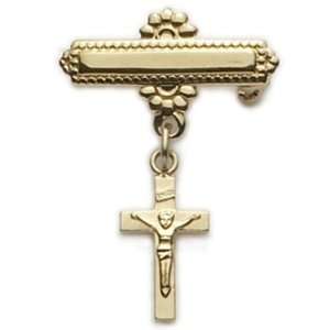   Baby Crucifix Bar Pin Childrens Religious Jewelry Pins Jewelry