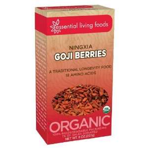 Goji Berries, 8 oz, Essential Living Foods