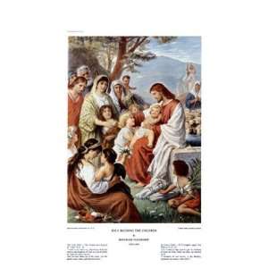 Jesus Blessing the Children by Bernhard Plockhorst 12x15:  