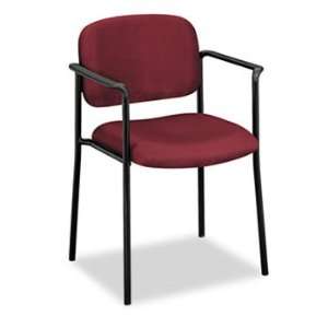  New   Guest Chair with Arms, Burgundy by basyx: Arts 