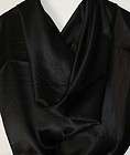 BRAND NEW 100% Silk Scarf Shawl Wrap Solid Color Black