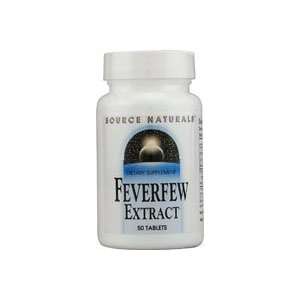  Feverfew Extract 200mg and Herb 50mg 50 tabs from Source 