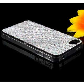   Charm Silver Shining Diamond Pattern Skin Cover Case For iPhone 4 4S
