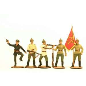   Tin Soldiers * set of 5 * Red Army 1918 * ts.116 Toys & Games
