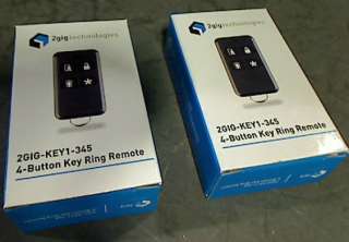   2gig Technologies 2GIG KEY1 345 4 Button Key Ring Remotes NEW  