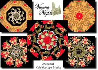VIENNA NIGHTS Kaleidoscope Quilt Blocks KIT Jacquard  