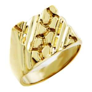    Mens Gold Nugget Rings   The Apex Solid Gold Nugget Ring Jewelry