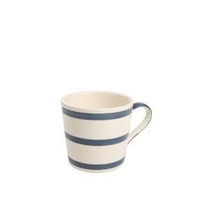 Village Fete Range   Ceramic Blue Horizontal Stripe Mug  