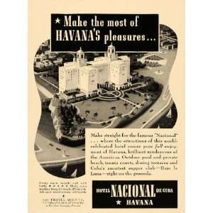  1940 Ad Hotel Nacional de Cuba Havana Cuban Building 
