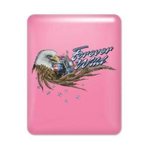  iPad Case Hot Pink Forever Wild Eagle Motorcycle and US 