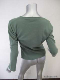 Autumn Cashmere Mint Green Long Sleeve V Neck SweaterM  