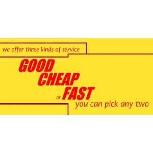   Vinyl Banner   Customer Service Motto Quality of Work 