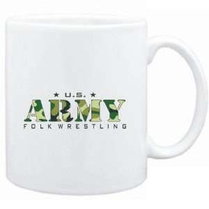 Mug White  US ARMY Folk Wrestling / CAMOUFLAGE  Sports  