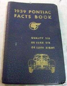 Pontiac 1939 6 & 8 Salesmans Data Book Showroom Album  