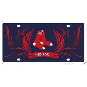  MLB Boston Red Sox License Plate Flame