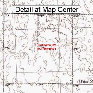  USGS Topographic Quadrangle Map   Burlington NW, North 