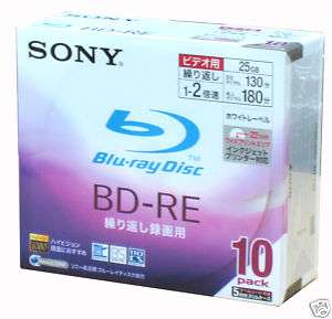 10 sony bluray bdre 25GB blu ray dvd bluray blank discs  
