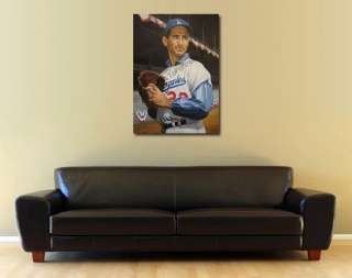 Sandy Koufax   Los Angeles Dodgers Canvas Oil Painting  
