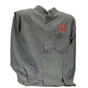 Nebraska Cornhuskers Long Sleeve Denim Shirt  Sports 