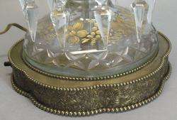 Antique Moser Bohemian Cut & Engraved Crystal Lustres  