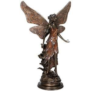  Elegant Fairy on Pedestal Sculpture