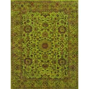  Rugsville Overdyed Lime Green Rug 11099: Home & Kitchen