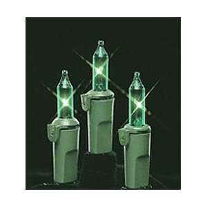   : Set of 35 Green Mini Christmas Lights   Green Wire: Home & Kitchen